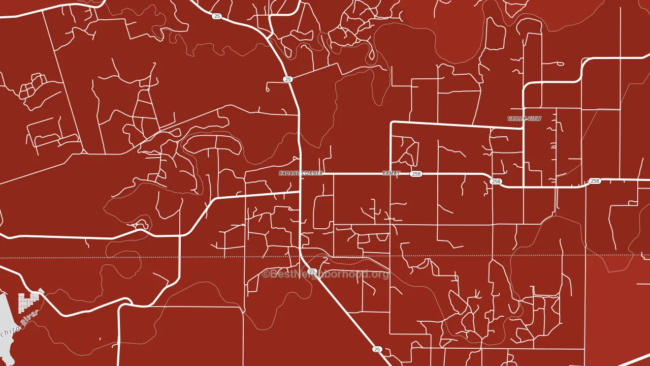 Kadane Corner, TX block-group political-lean map
