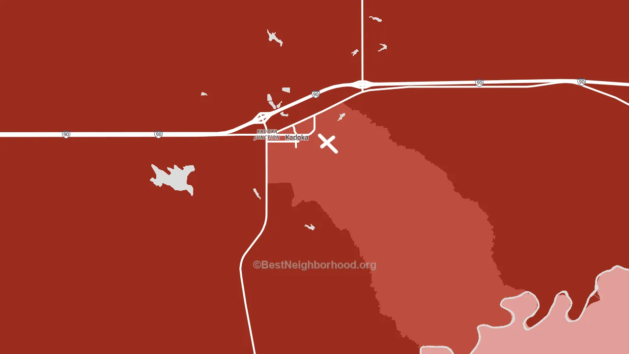 Kadoka, SD block-group political-lean map
