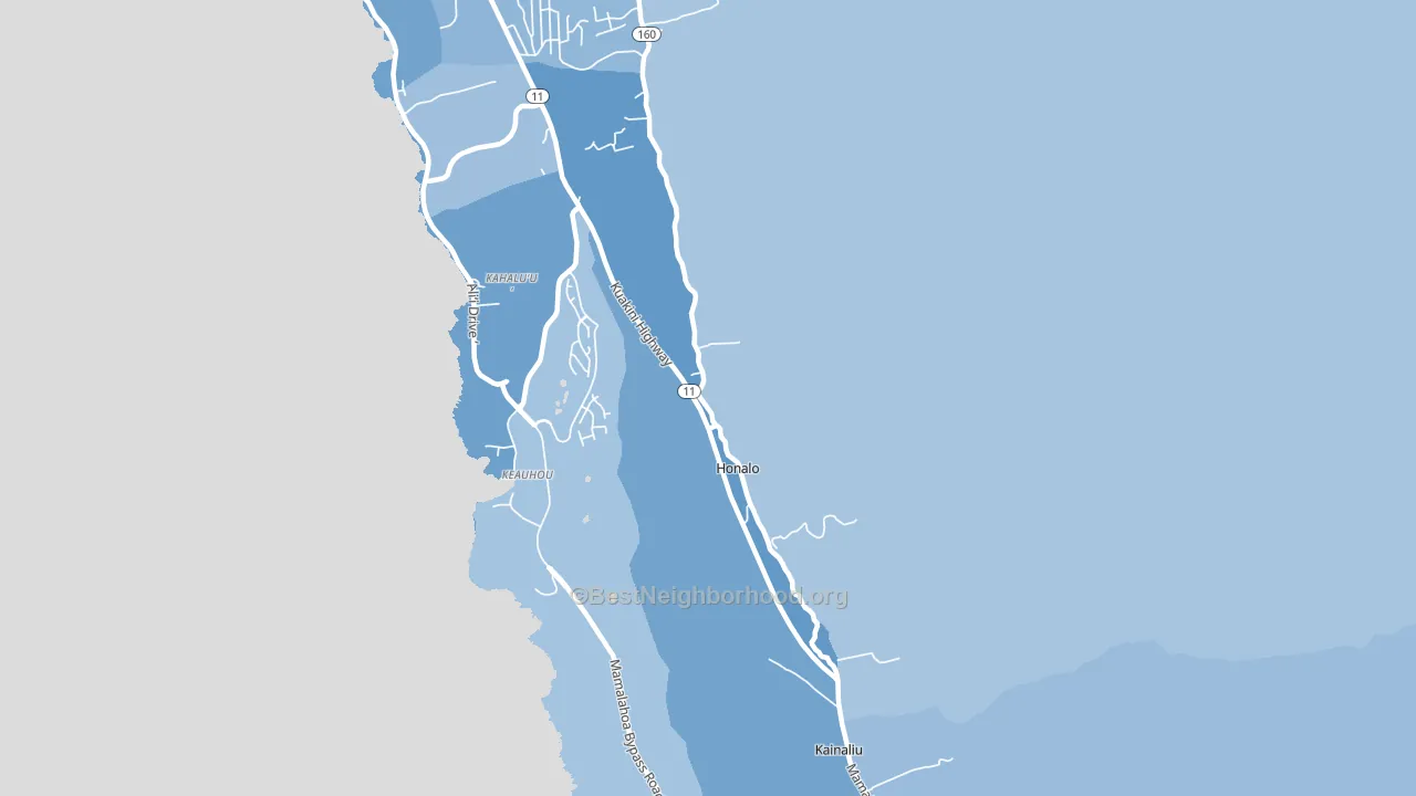 Kahaluu-Keauhou, HI block-group political-lean map