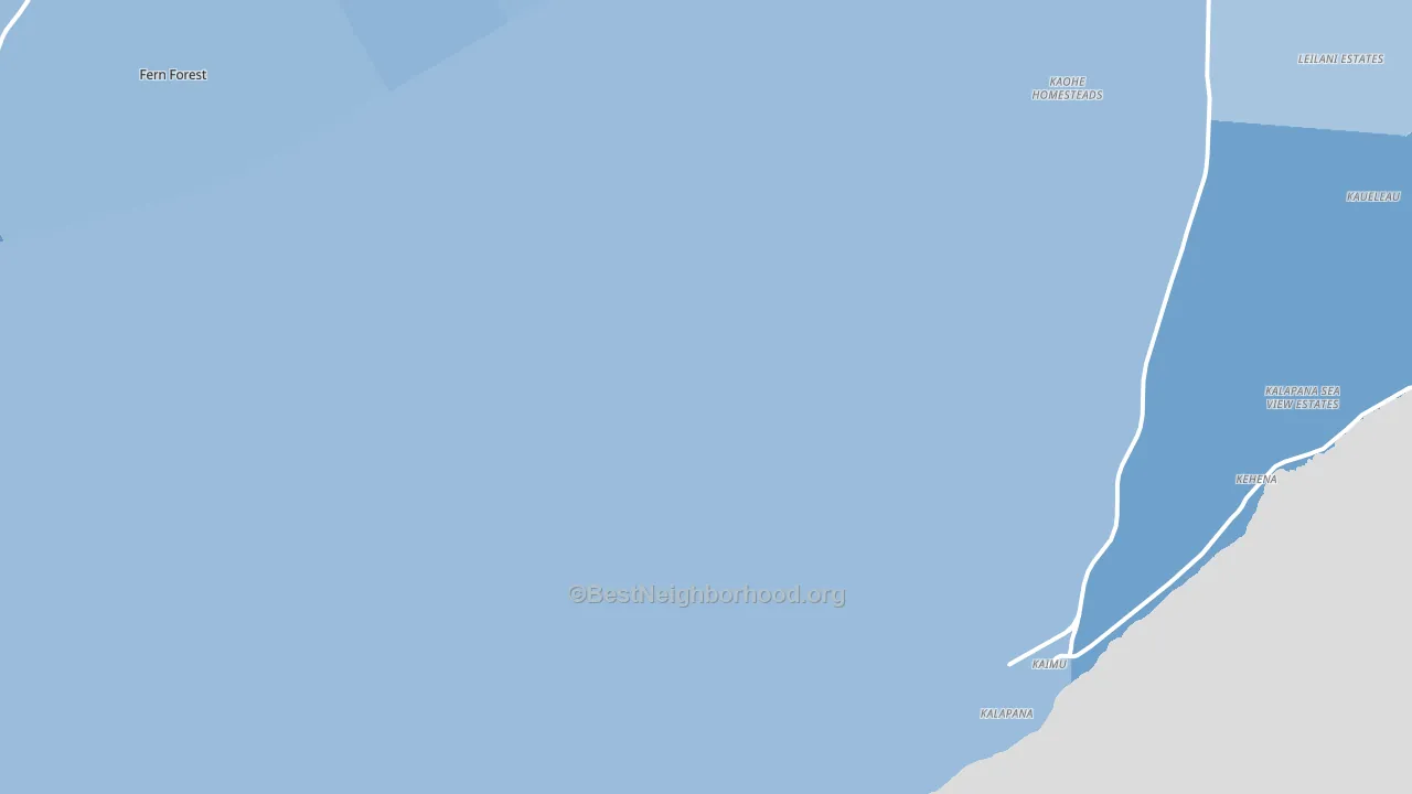 Kalapana, HI block-group political-lean map