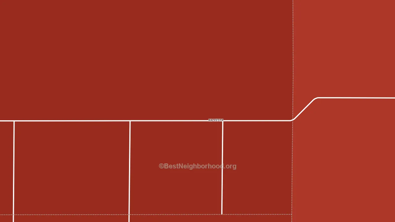 Kalvesta, KS block-group political-lean map