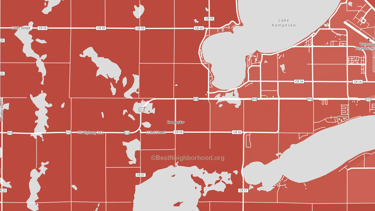 Kampeska, SD block-group political-lean map