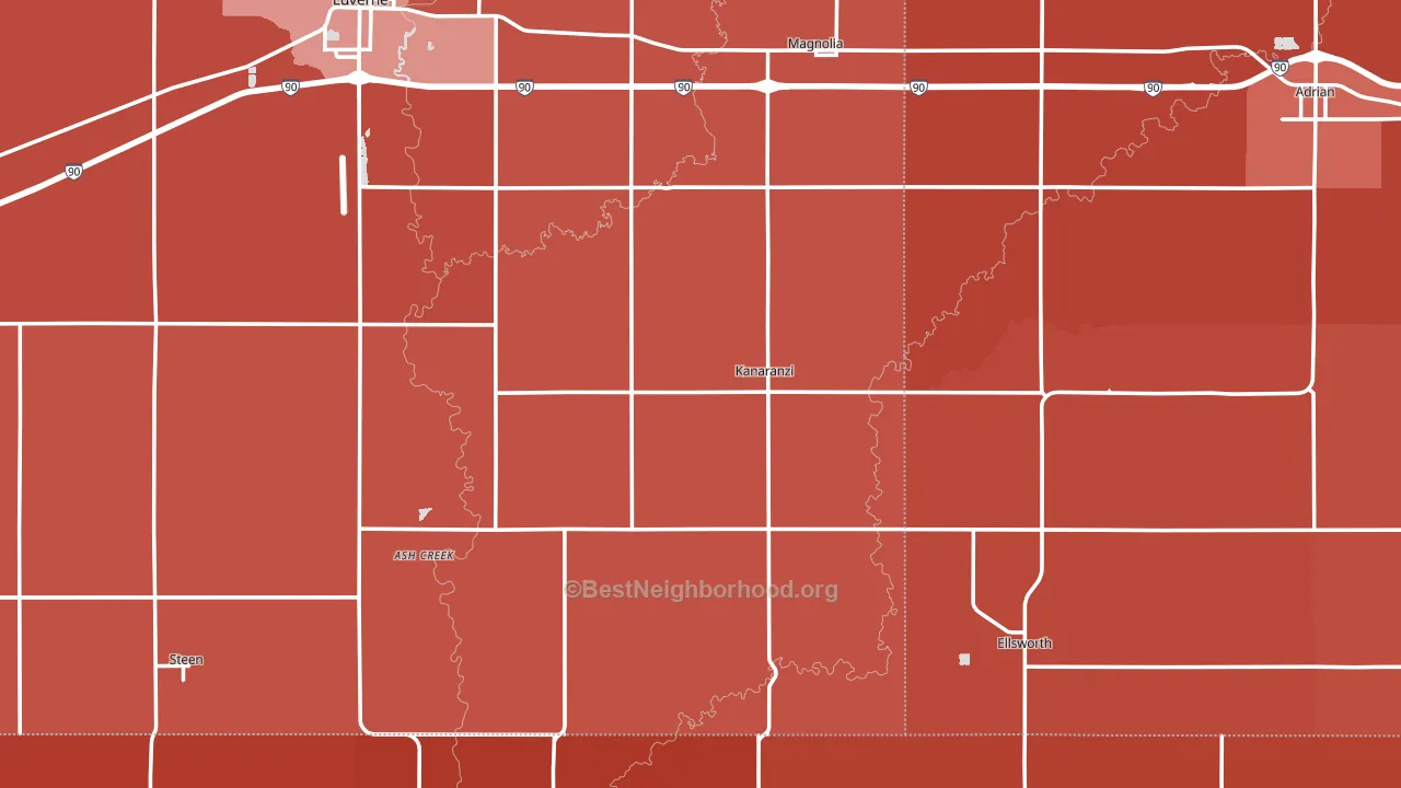 Kanaranzi, MN block-group political-lean map