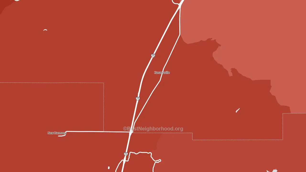 Kanarraville, UT block-group political-lean map