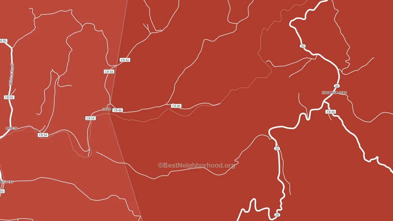 Kanawha Head, WV block-group political-lean map