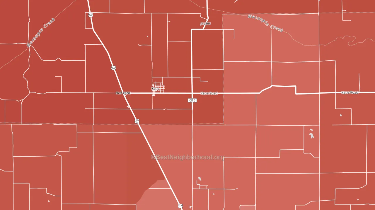 Kane, IL block-group political-lean map