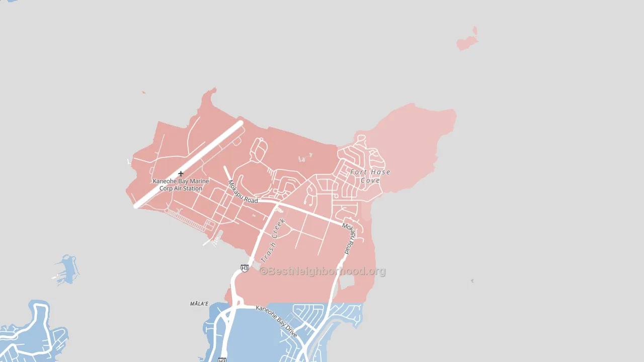 Kaneohe Station, HI block-group political-lean map
