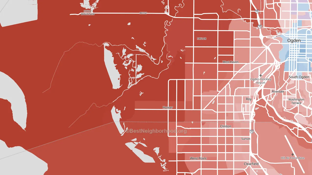 Kanesville, UT block-group political-lean map