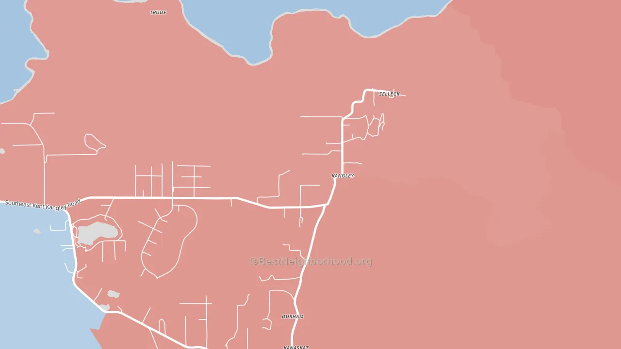 Kangley, WA block-group political-lean map