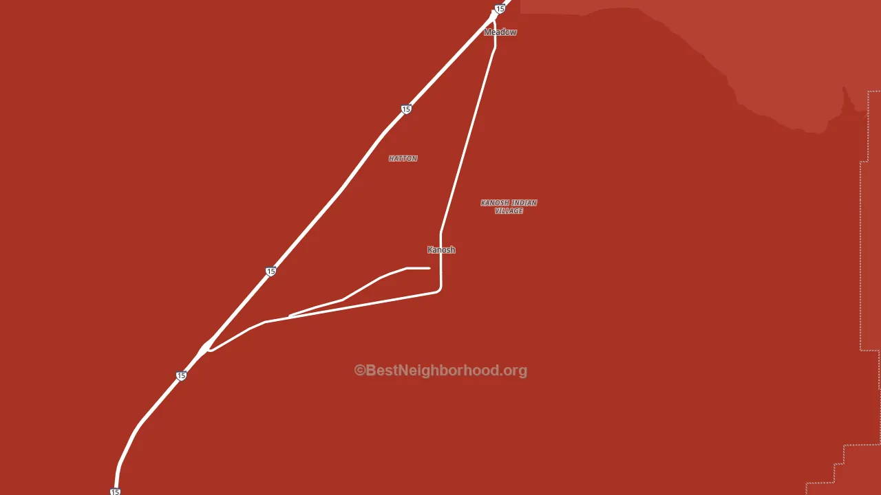 Kanosh, UT block-group political-lean map