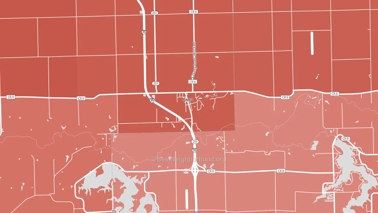 Kappa, IL block-group political-lean map