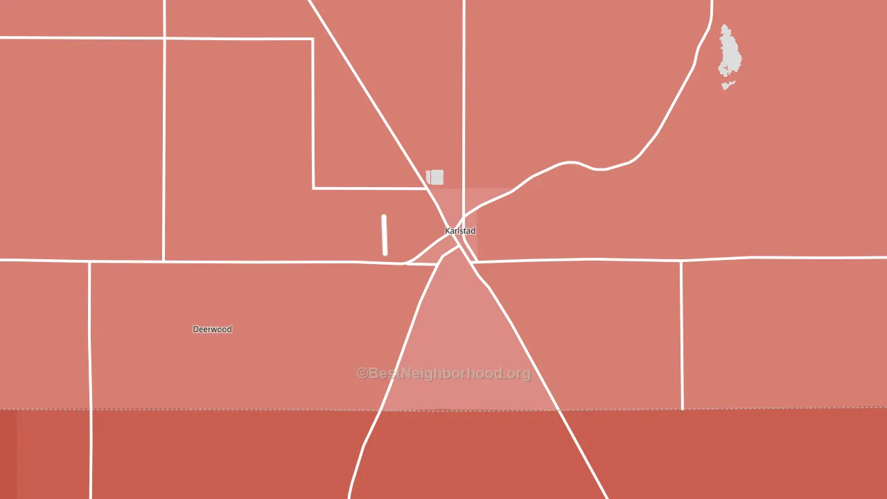 Karlstad, MN block-group political-lean map