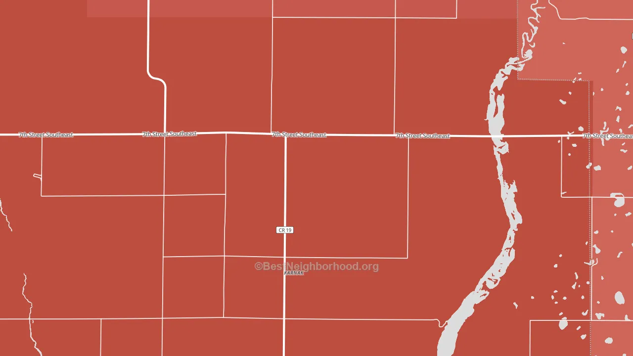 Karnak, ND block-group political-lean map