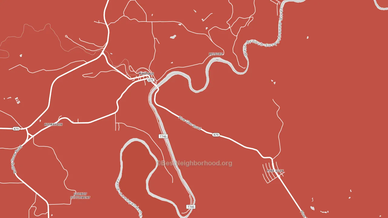 Karthaus, PA block-group political-lean map