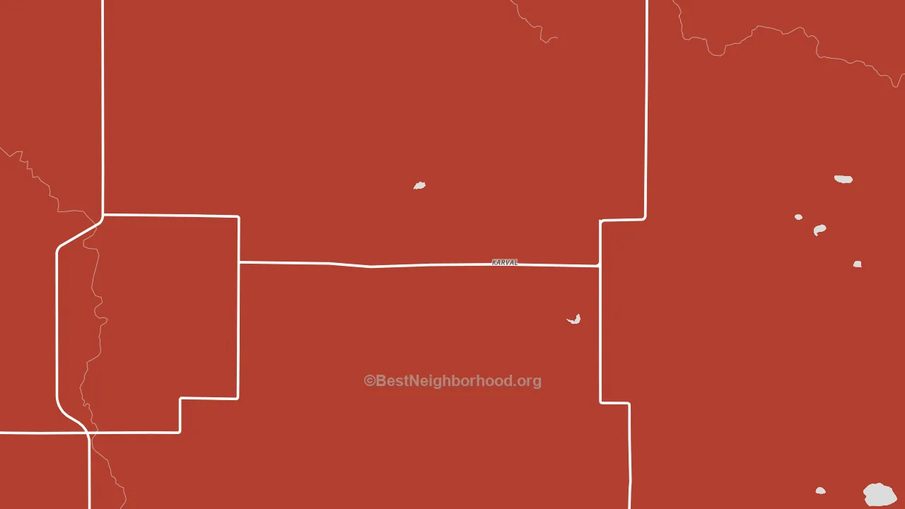 Karval, CO block-group political-lean map