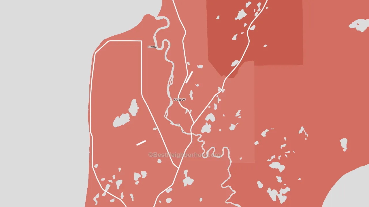 Kasilof, AK block-group political-lean map