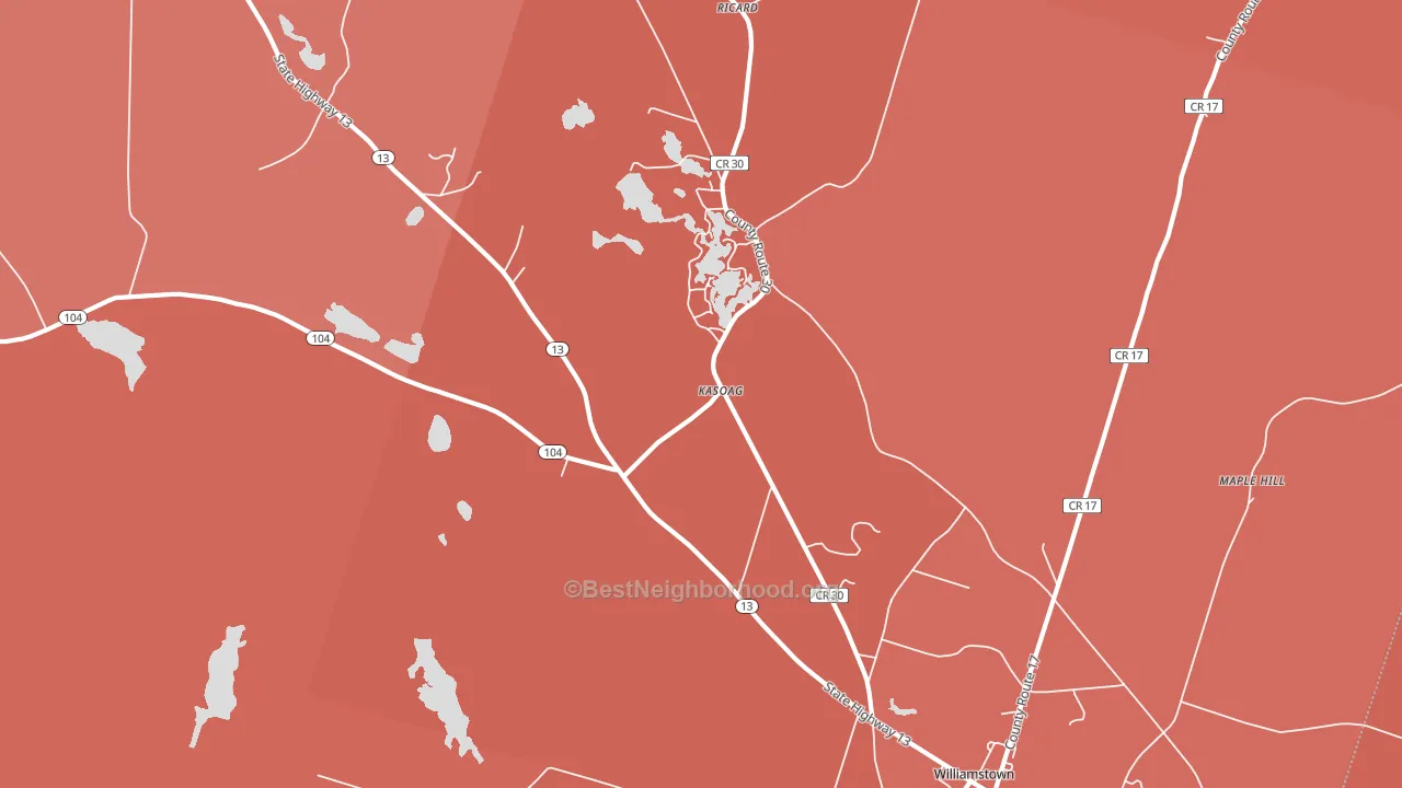 Kasoag, NY block-group political-lean map