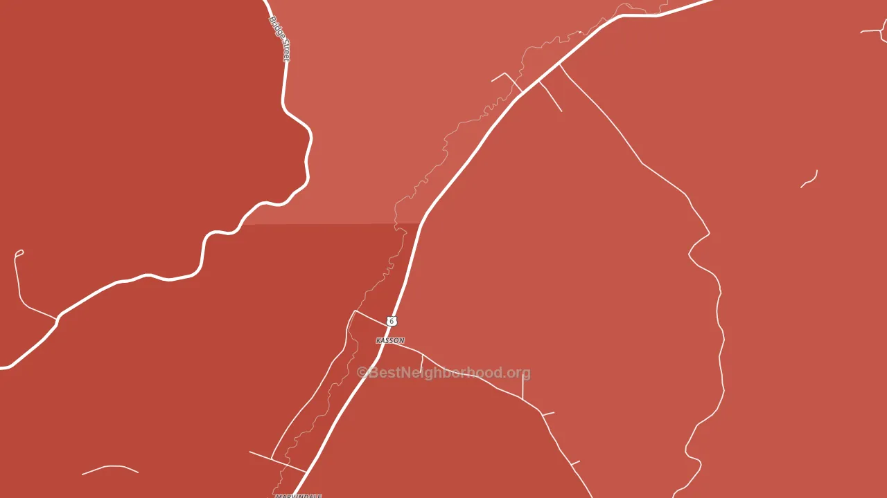 Kasson, PA block-group political-lean map