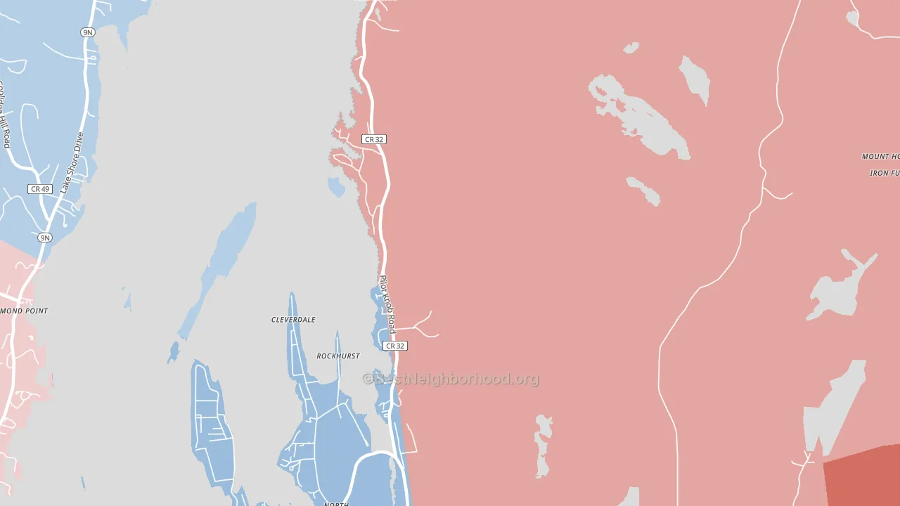 Kattskill Bay, NY block-group political-lean map