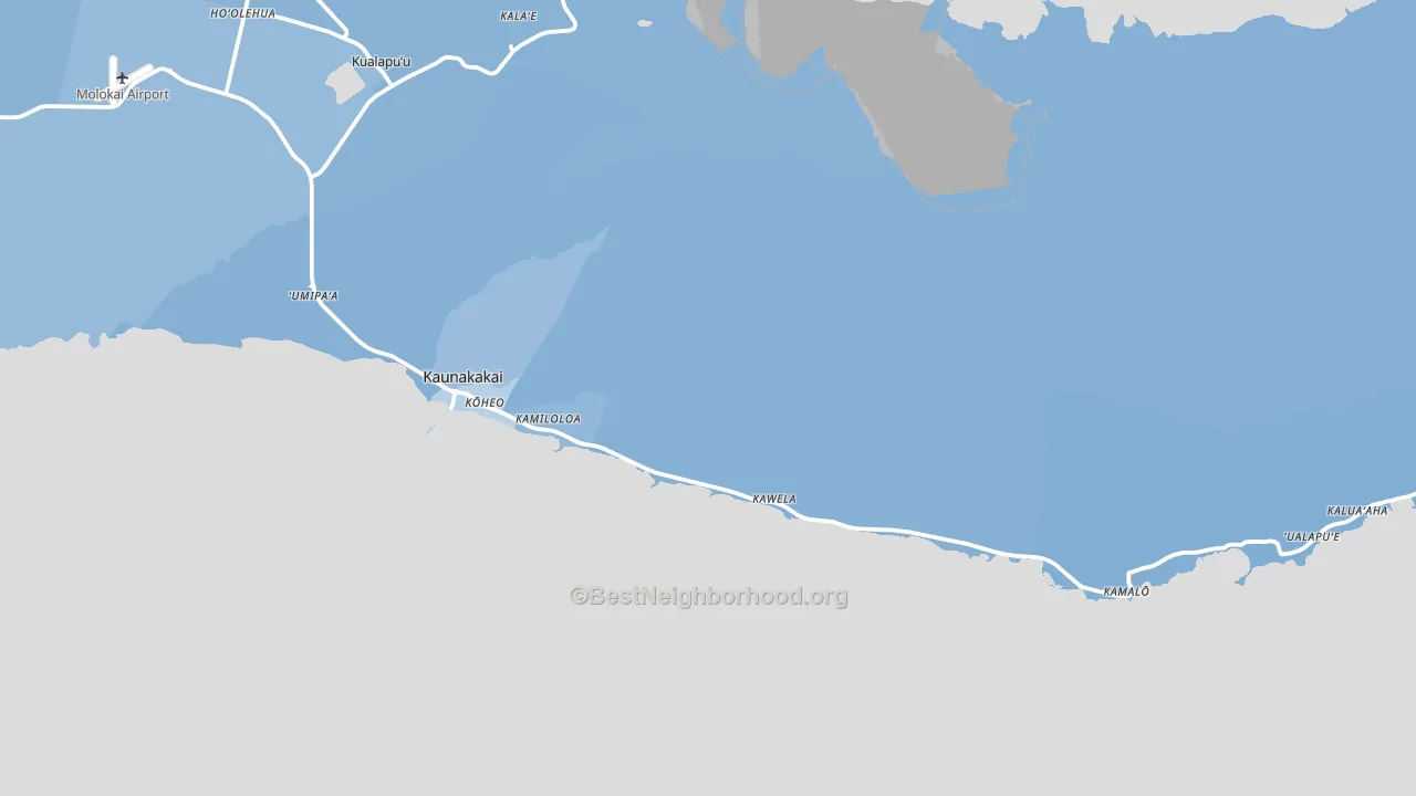 Kaunakakai, HI block-group political-lean map