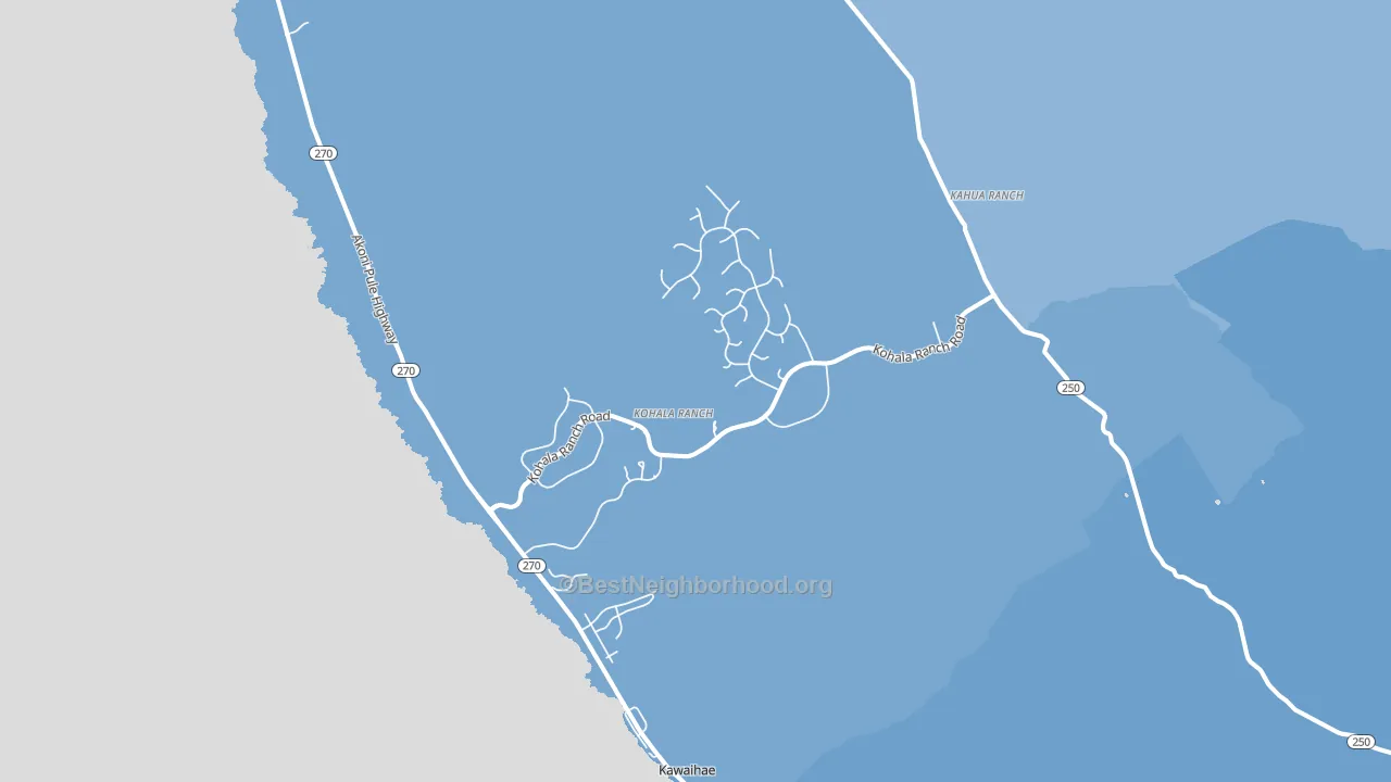 Kawaihae, HI block-group political-lean map
