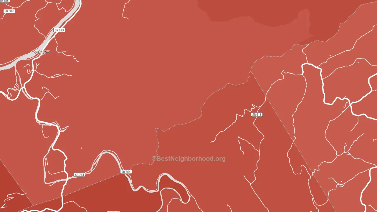 Kayoulah, VA block-group political-lean map