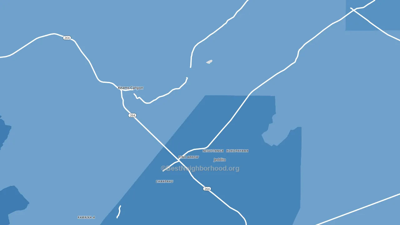 Keams Canyon, AZ block-group political-lean map