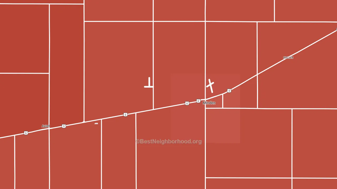 Kearney County, NE block-group political-lean map