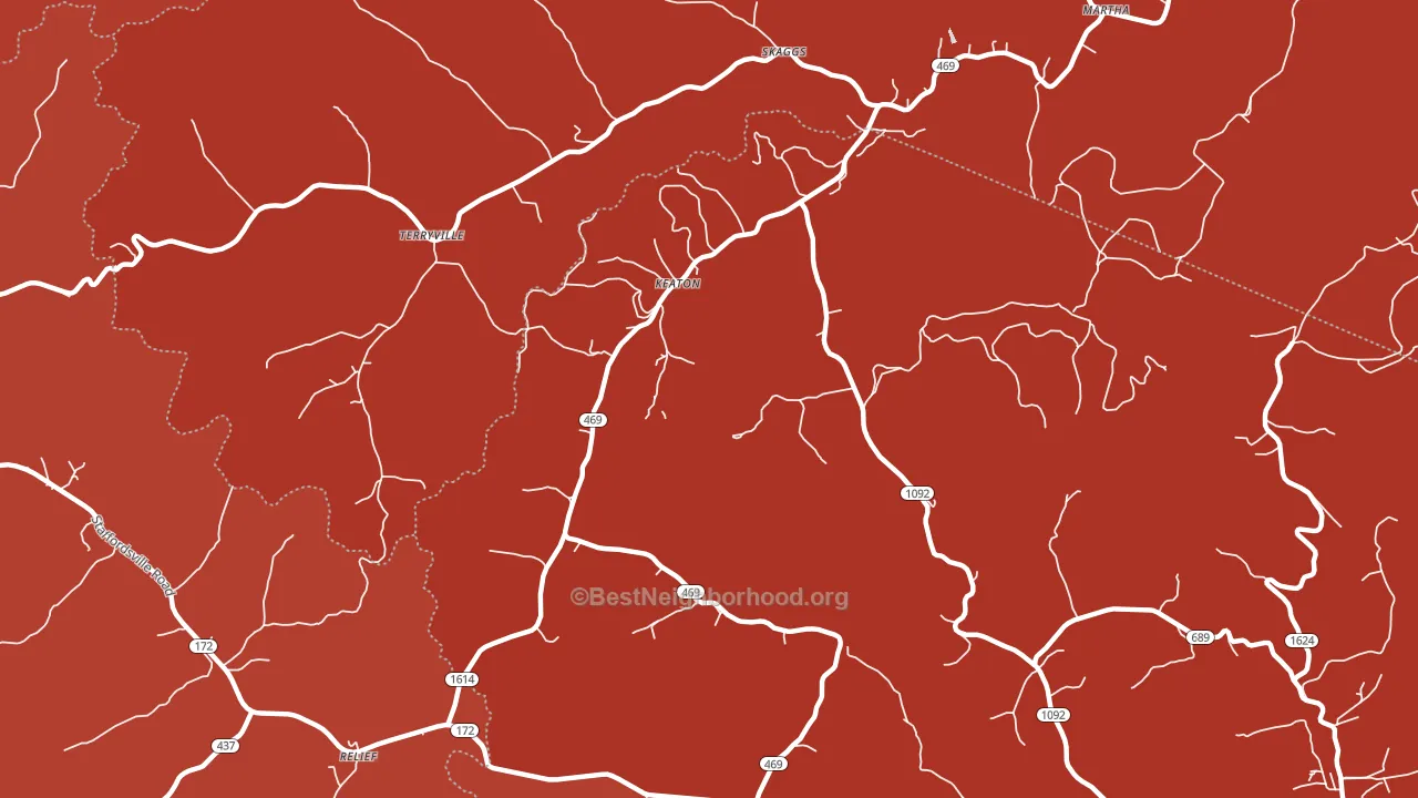 Keaton, KY block-group political-lean map