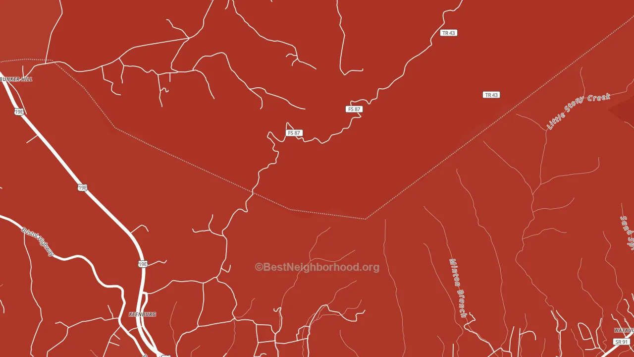 Keenburg, TN block-group political-lean map