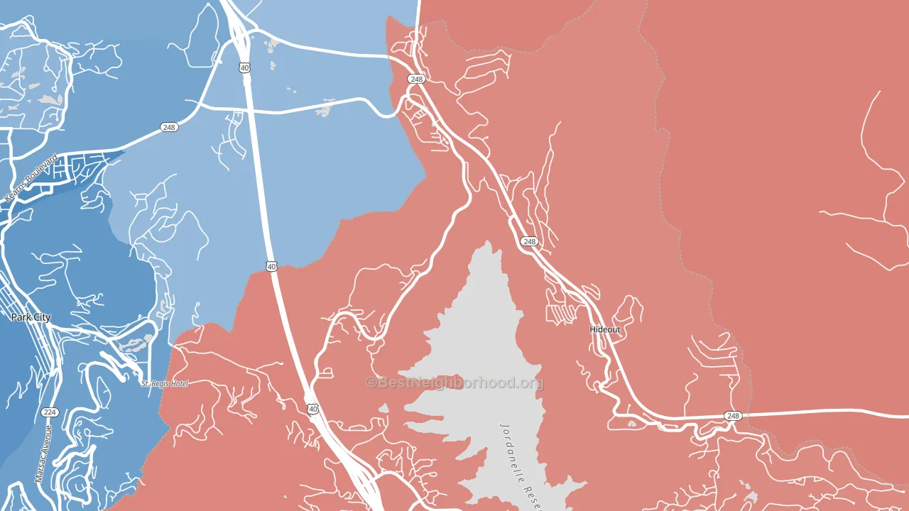 Keetley, UT block-group political-lean map