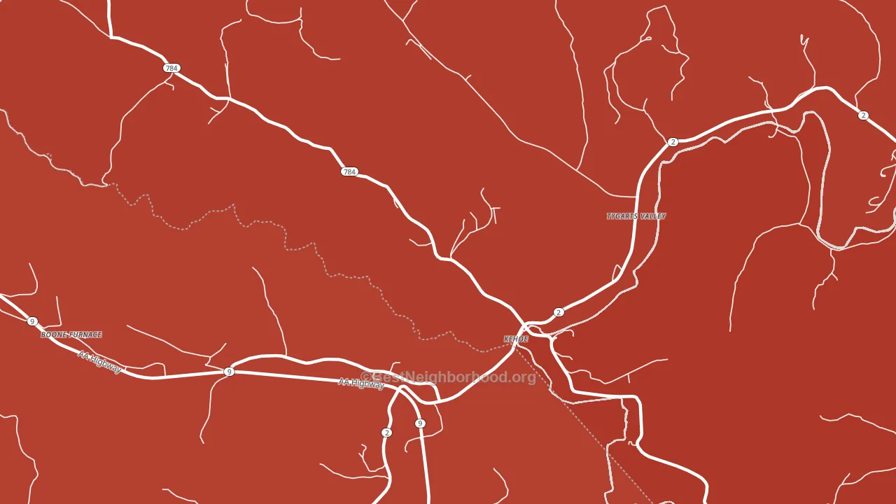 Kehoe, KY block-group political-lean map
