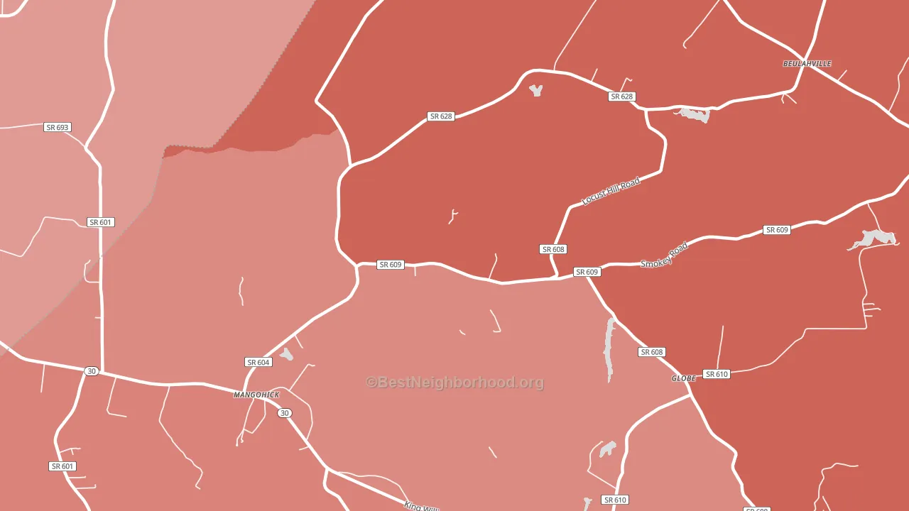 Keith, VA block-group political-lean map