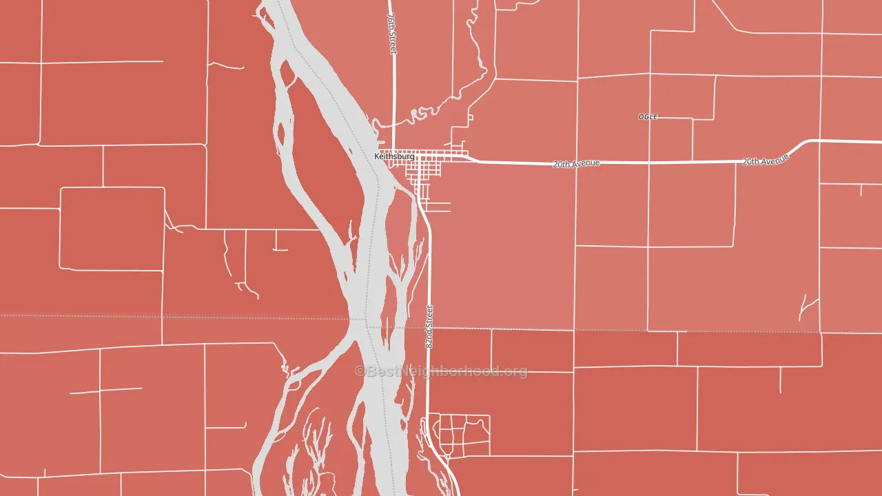 Keithsburg, IL block-group political-lean map