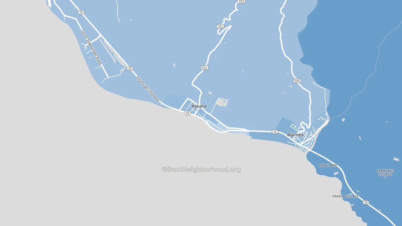 Kekaha, HI block-group political-lean map