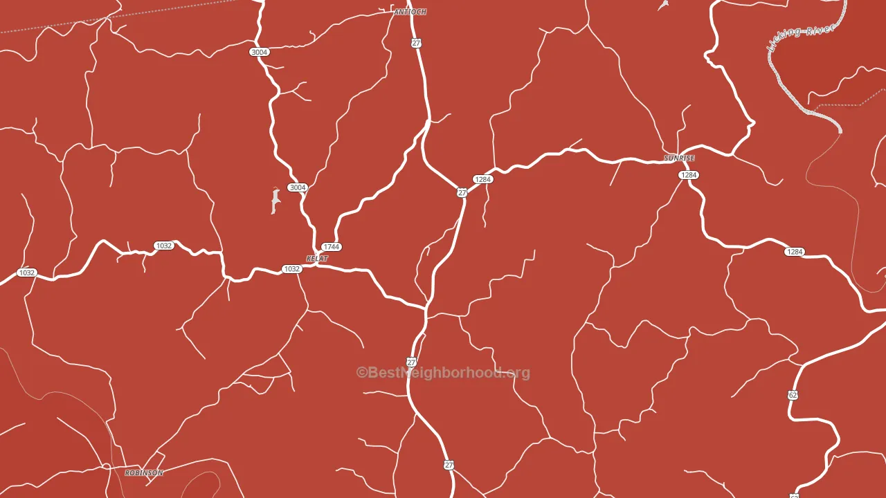 Kelat, KY block-group political-lean map