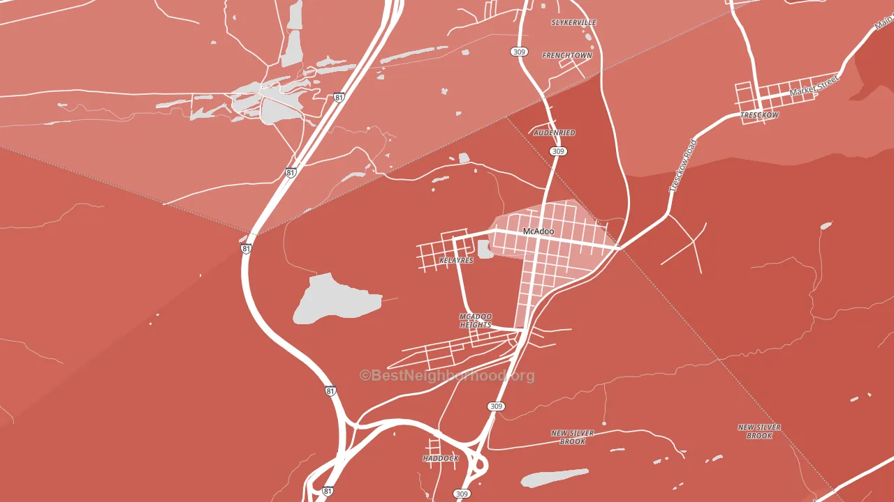 Kelayres, PA block-group political-lean map