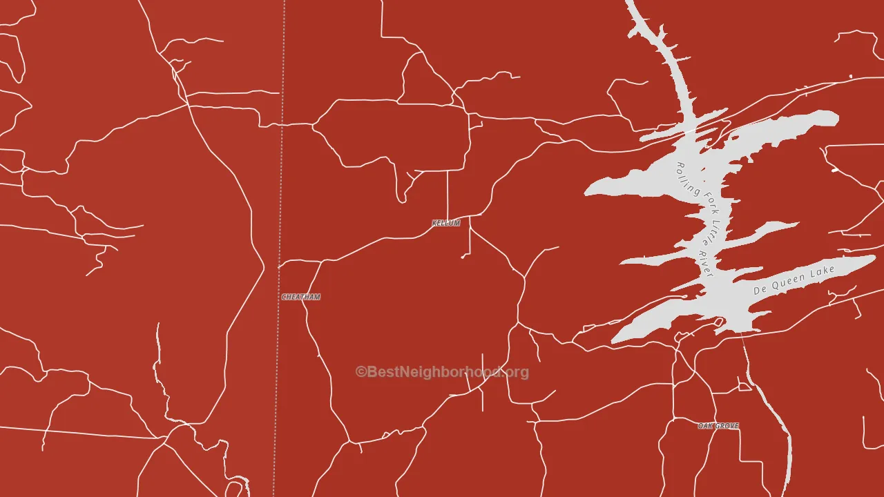 Kellum, AR block-group political-lean map