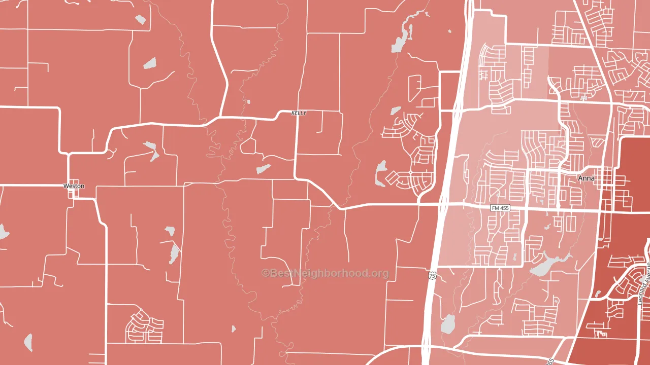 Kelly, TX block-group political-lean map