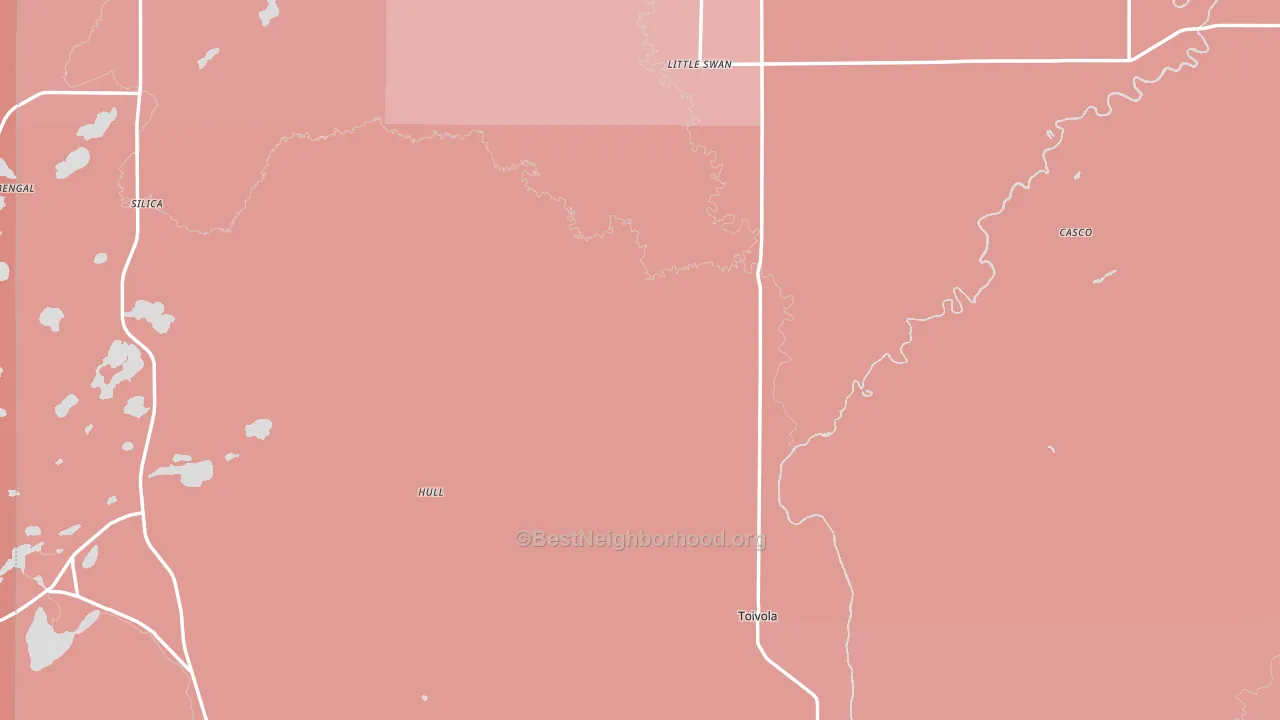 Kelsey, MN block-group political-lean map