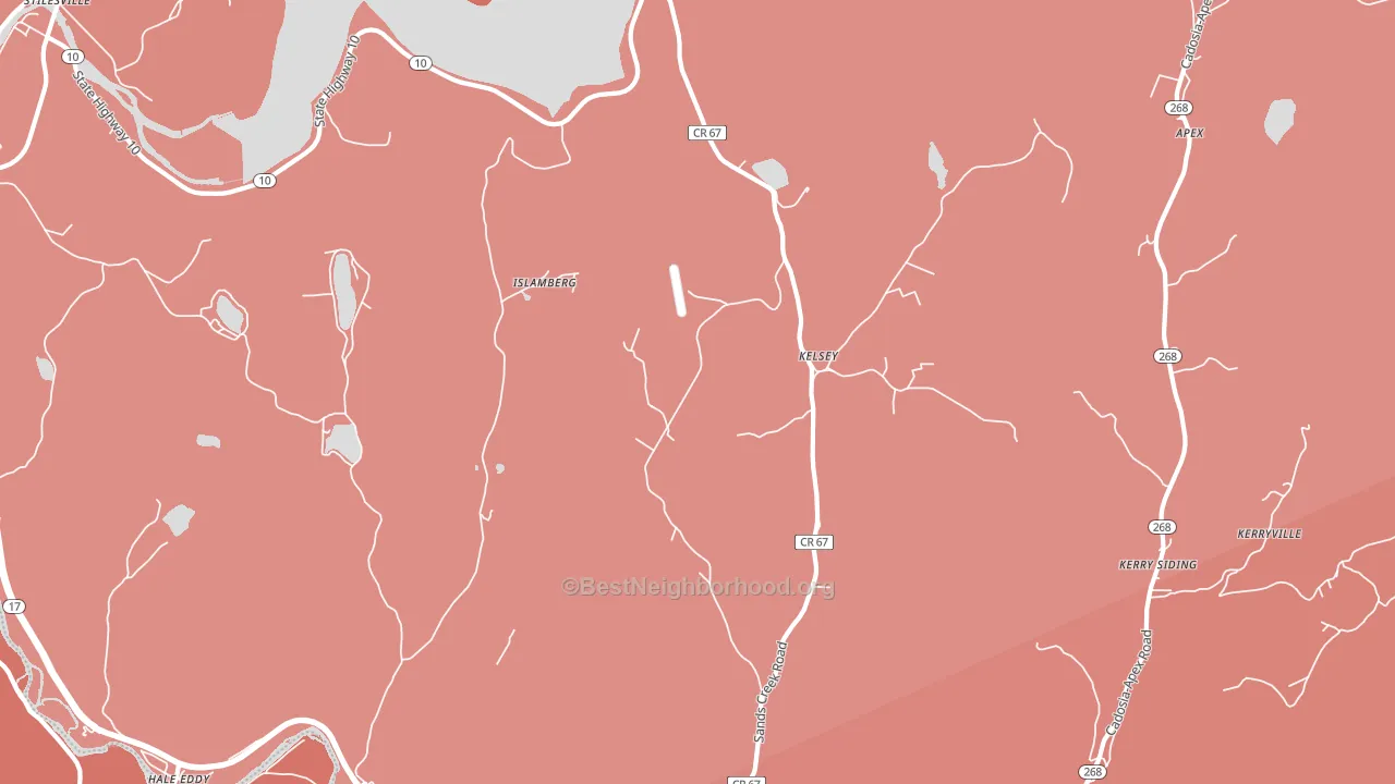 Kelsey, NY block-group political-lean map