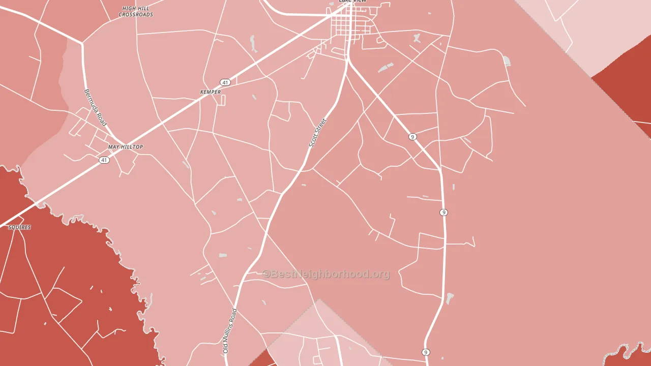 Kemper, SC block-group political-lean map