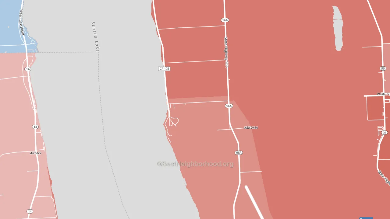 Kendaia, NY block-group political-lean map