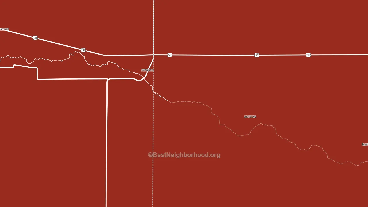 Kendall, KS block-group political-lean map
