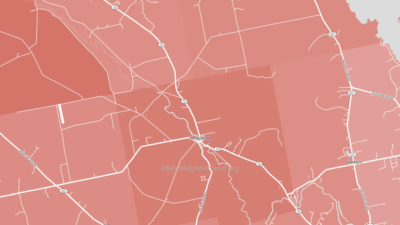Kenduskeag, ME block-group political-lean map