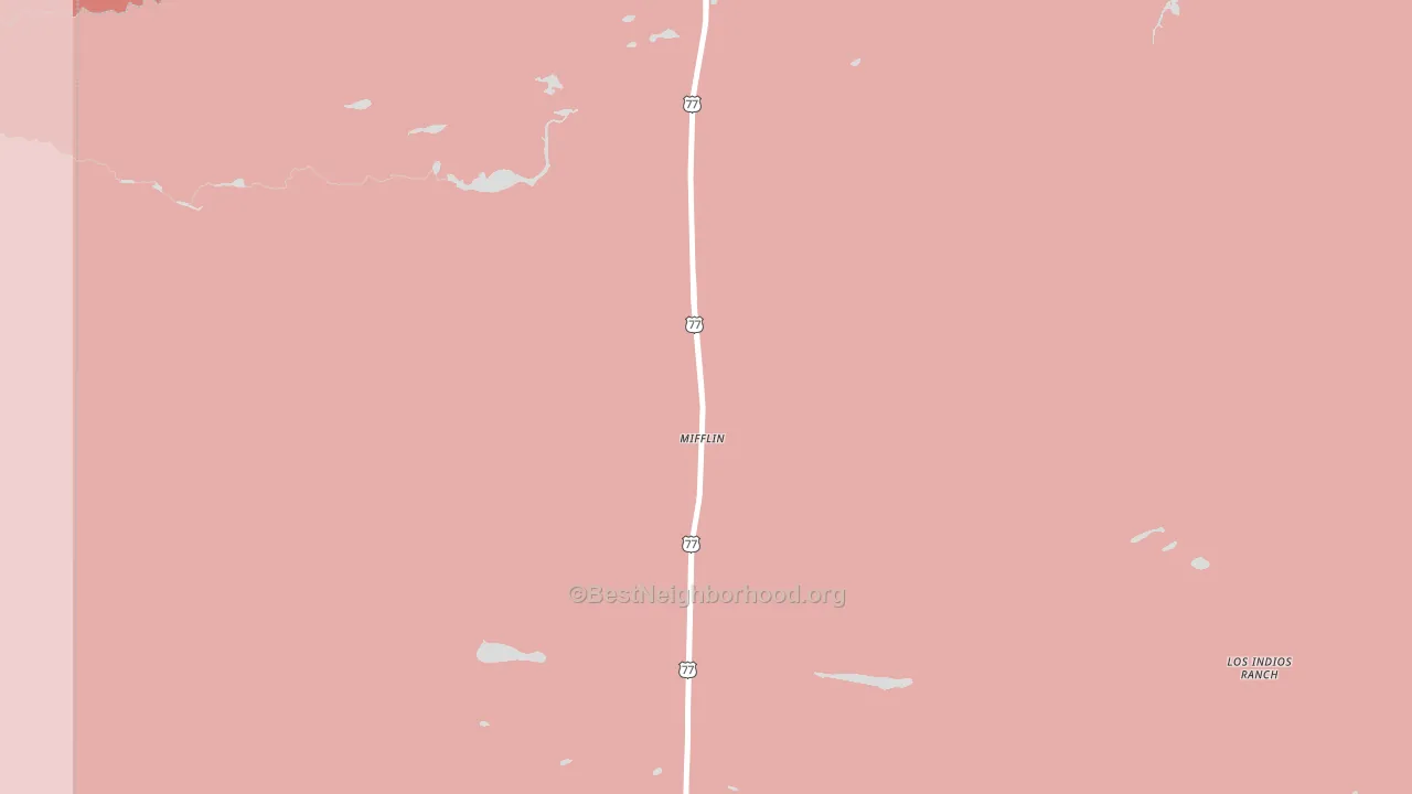 Kenedy County, TX block-group political-lean map