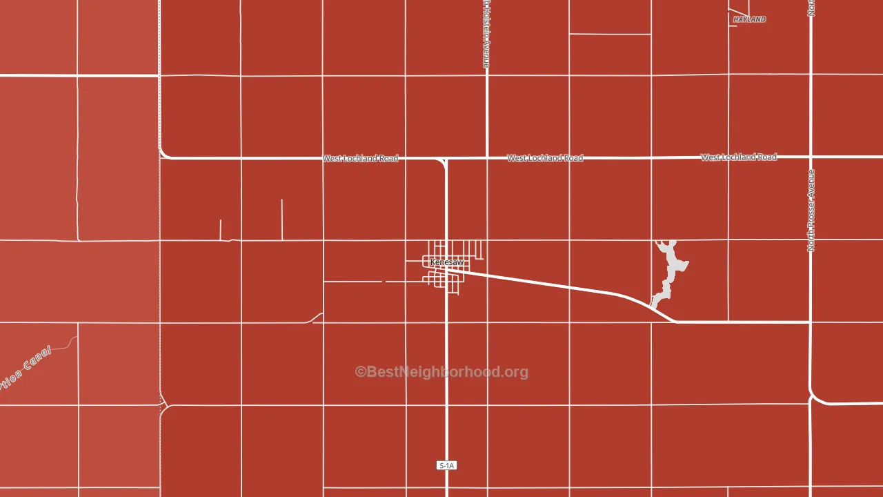 Kenesaw, NE block-group political-lean map