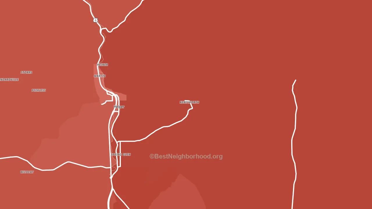 Kenilworth, UT block-group political-lean map