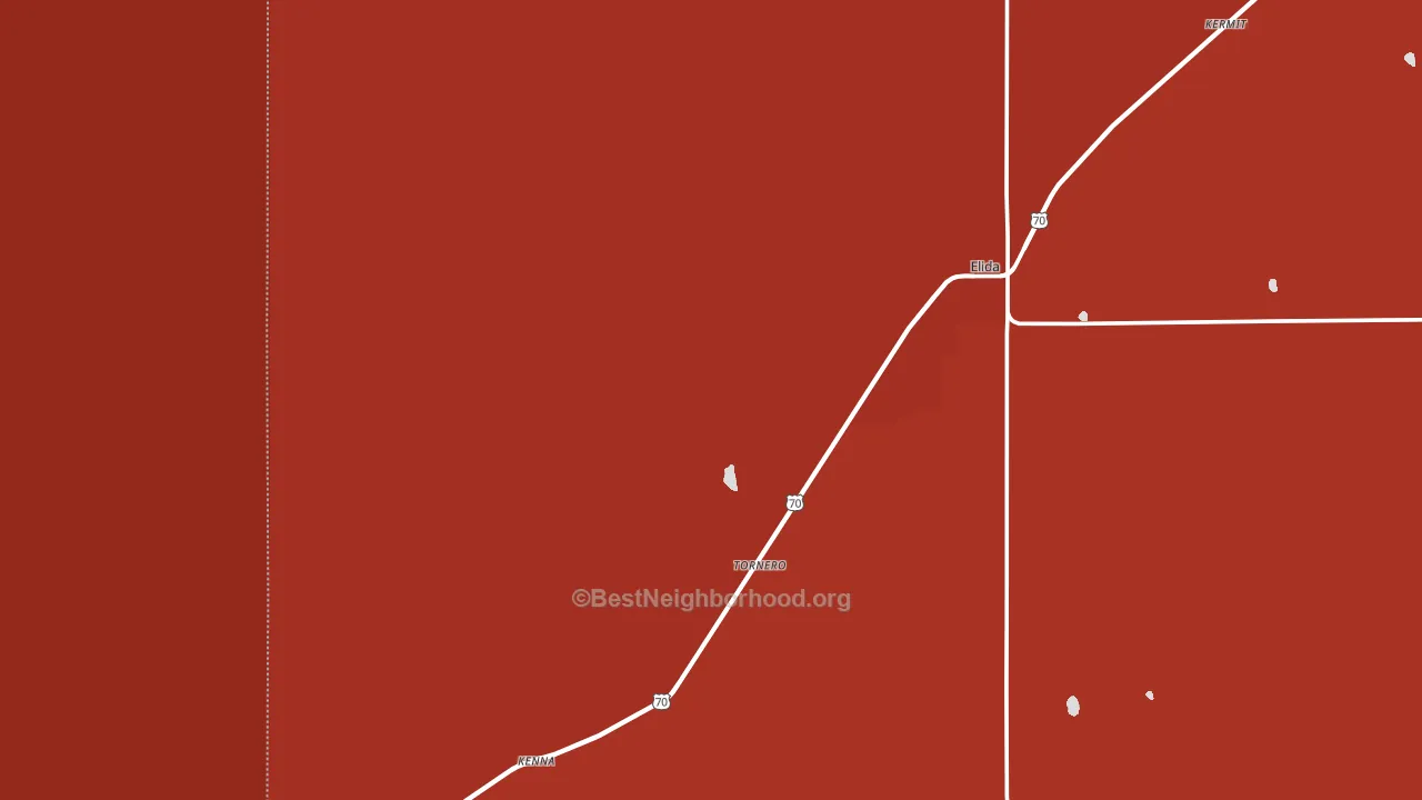 Kenna, NM block-group political-lean map