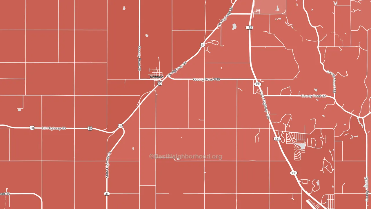 Kennard, NE block-group political-lean map